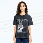 Unisex Become Ungovernable Donkey Printed Washed Tee