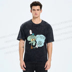 Unisex Squidward Tentacles Loser Printed Washed Tee