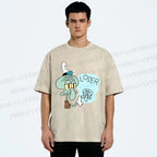 Unisex Squidward Tentacles Loser Printed Washed Tee