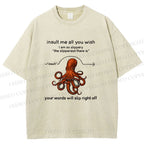 Unisex Avoiding Verbal Attacks Printed Washed Tee