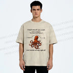 Unisex Avoiding Verbal Attacks Printed Washed Tee