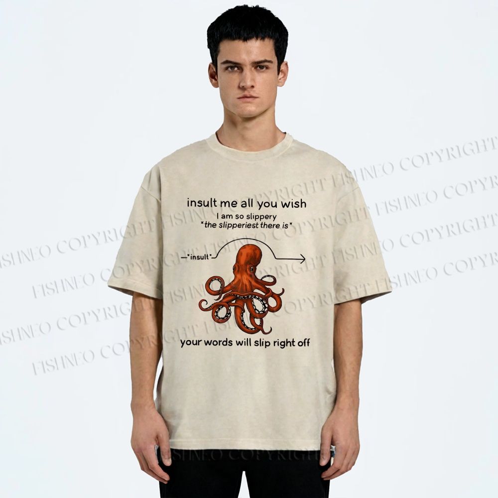 Unisex Avoiding Verbal Attacks Printed Washed Tee
