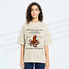 Unisex Avoiding Verbal Attacks Printed Washed Tee