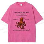 Unisex Avoiding Verbal Attacks Printed Washed Tee