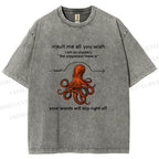 Unisex Avoiding Verbal Attacks Printed Washed Tee