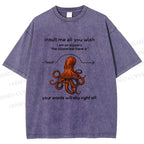 Unisex Avoiding Verbal Attacks Printed Washed Tee