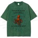 Unisex Avoiding Verbal Attacks Printed Washed Tee