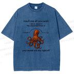 Unisex Avoiding Verbal Attacks Printed Washed Tee