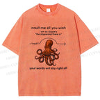 Unisex Avoiding Verbal Attacks Printed Washed Tee