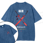 Unisex Wakizashi Knife Design Back Washed Tee