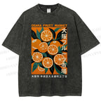 Unisex Osaka Fruit Market Printed Washed Tee