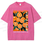 Unisex Osaka Fruit Market Printed Washed Tee
