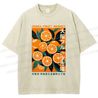 Unisex Osaka Fruit Market Printed Washed Tee