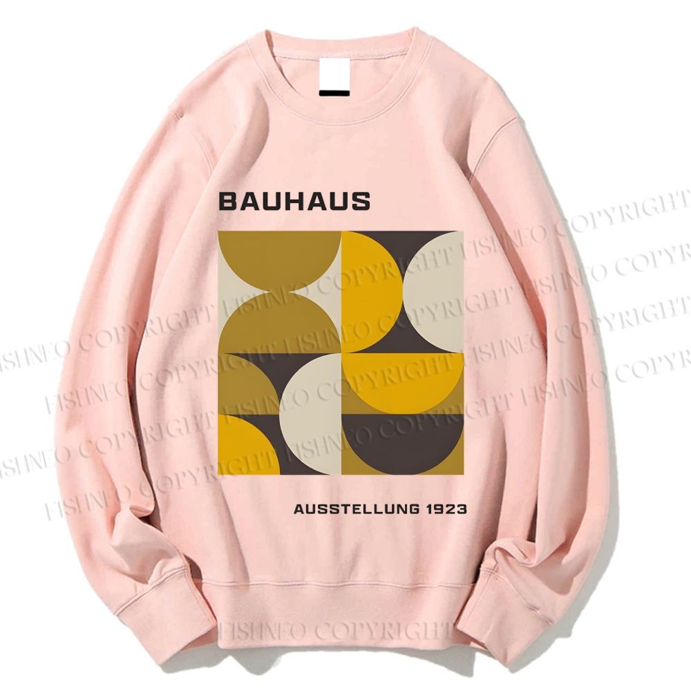 Unisex Bauhaus Geometry Printed Sweatshirt