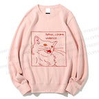 Unisex Evil Cat Crave Violence Printed Sweatshirt