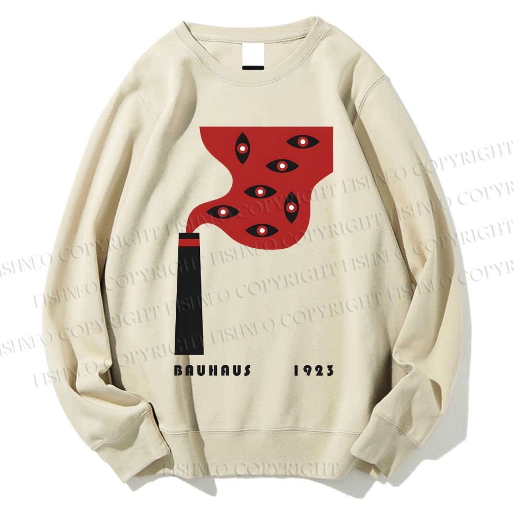 Unisex Bauhaus Art Eyes Printed Sweatshirt