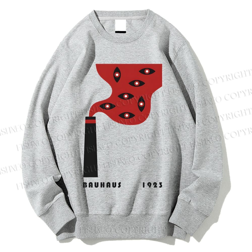 Unisex Bauhaus Art Eyes Printed Sweatshirt