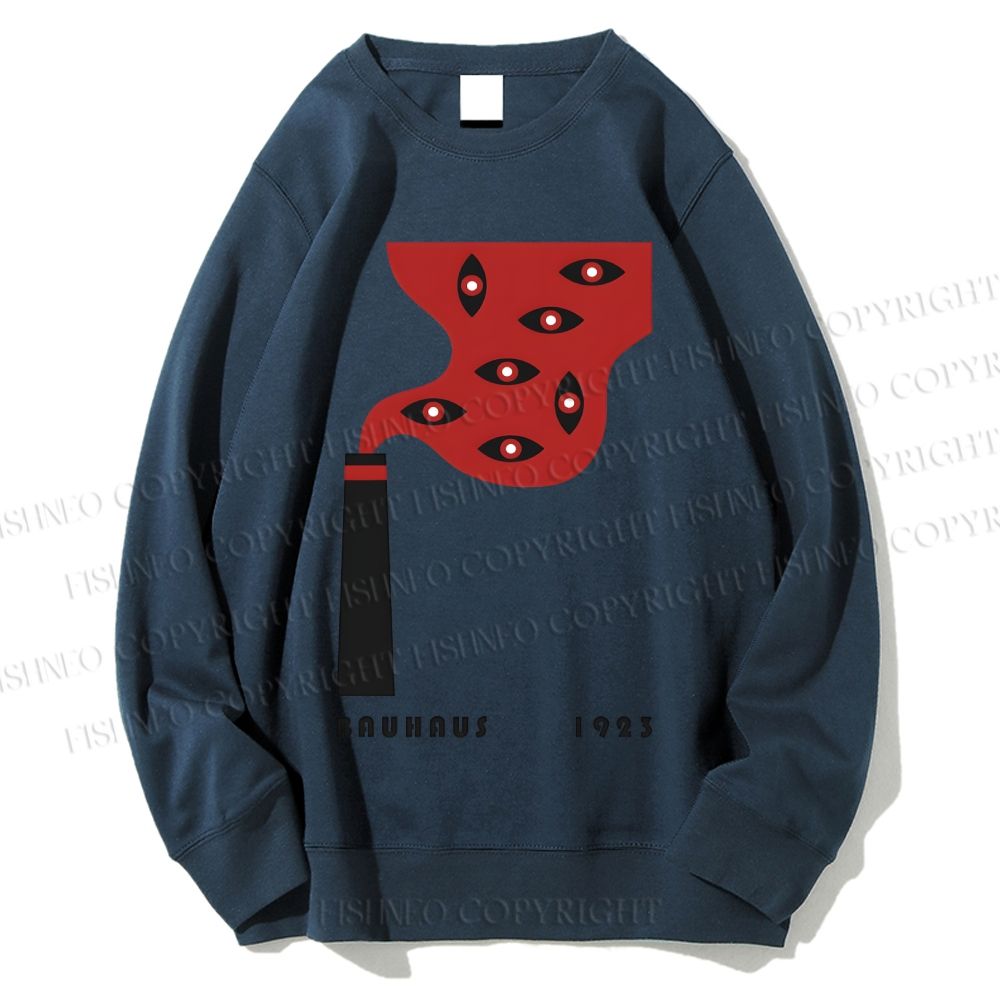Unisex Bauhaus Art Eyes Printed Sweatshirt