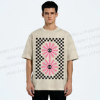 Unisex Art Geometric Eyes Printed Washed Tee
