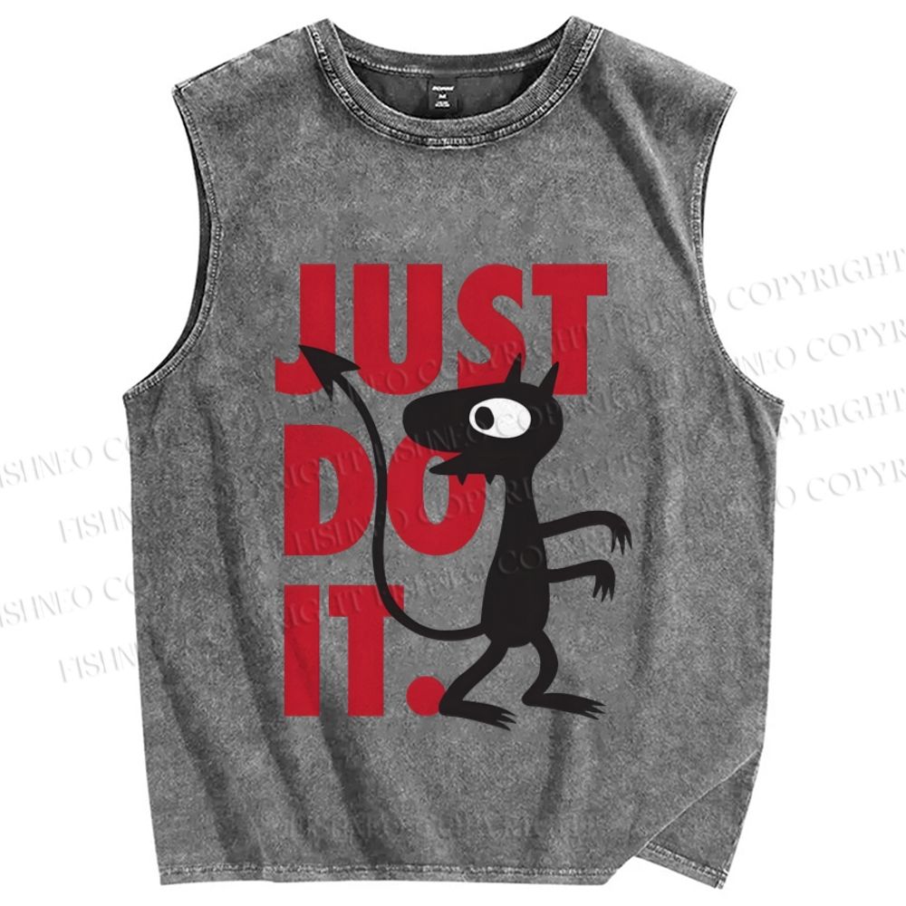 Unisex Just Do It Luci Printed Washed Tank Top