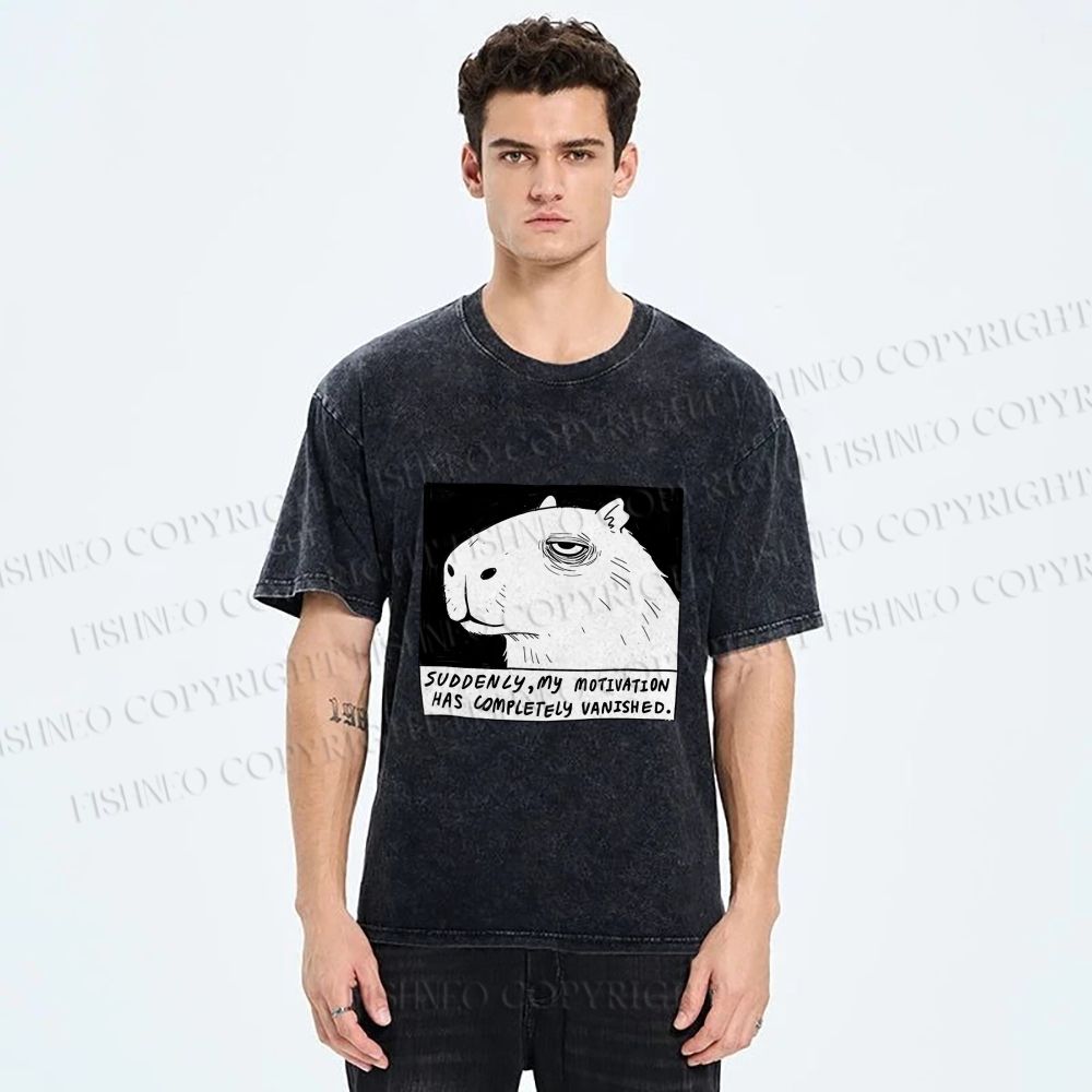 Unisex Power Has Completely Disappeared Printed Washed Tee