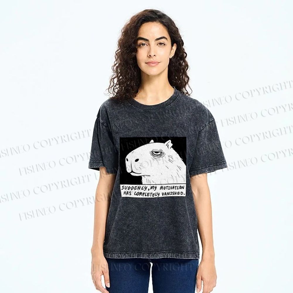 Unisex Power Has Completely Disappeared Printed Washed Tee