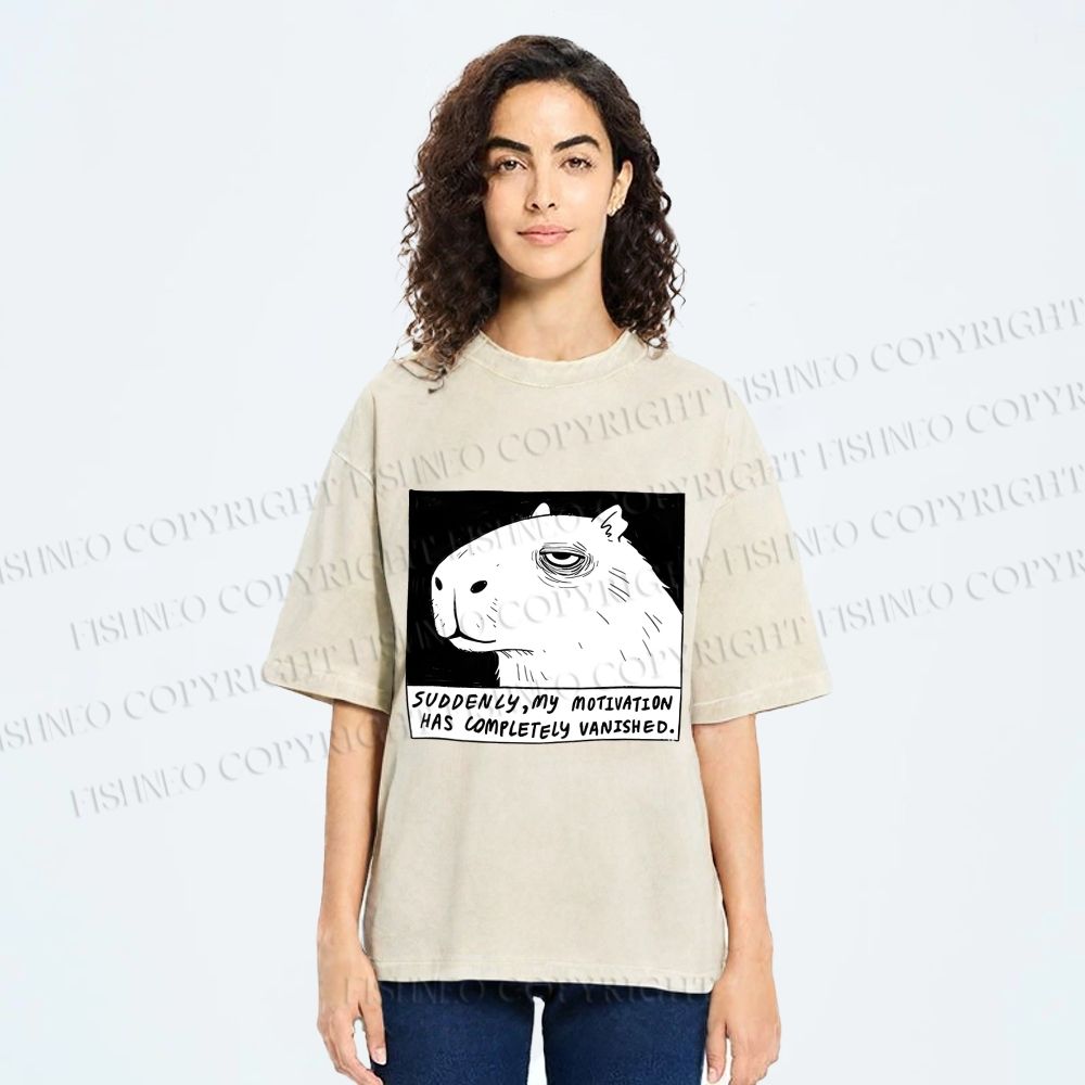 Unisex Power Has Completely Disappeared Printed Washed Tee