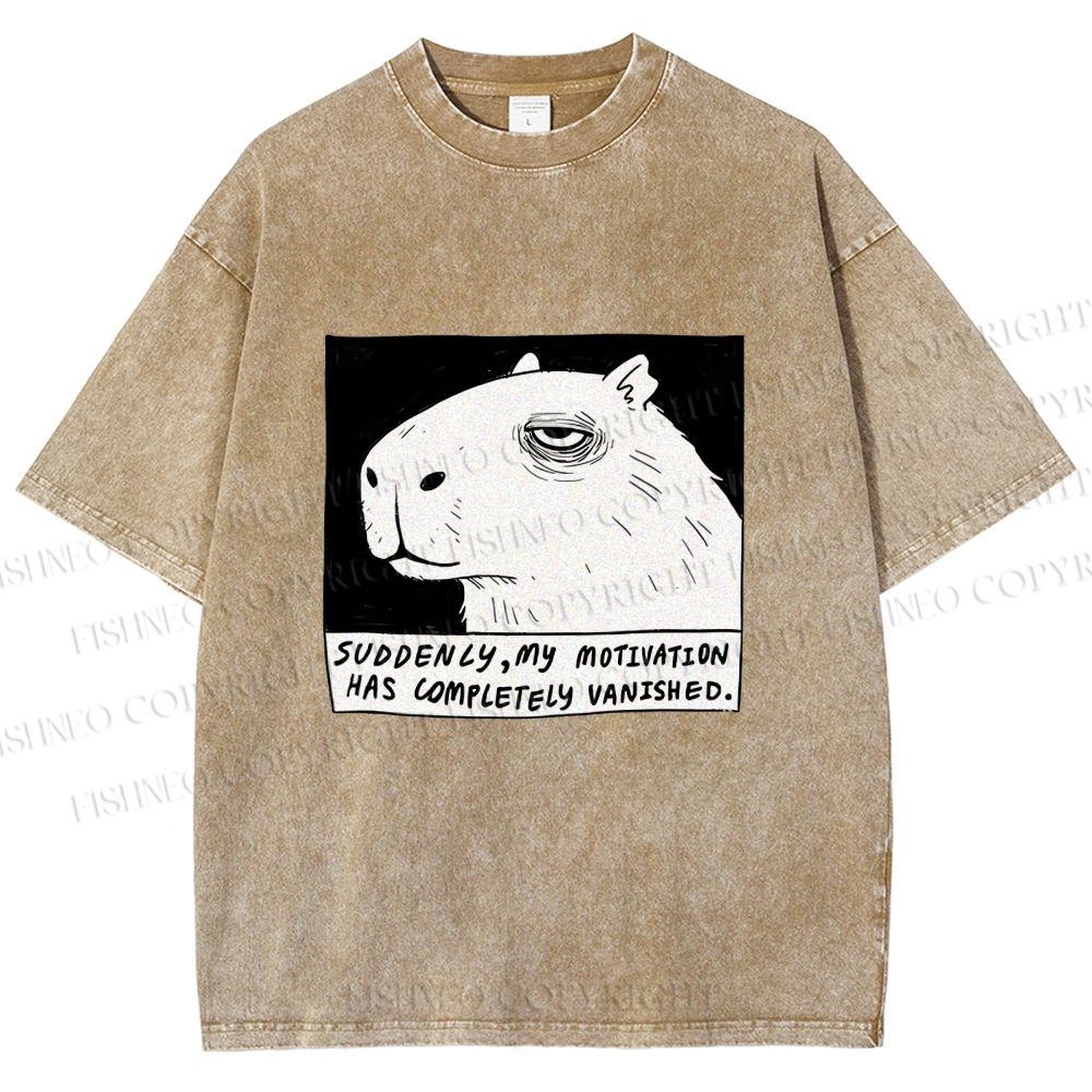 Unisex Power Has Completely Disappeared Printed Washed Tee