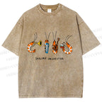 Unisex Shrimp Orchestra Printed Washed Tee