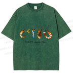 Unisex Shrimp Orchestra Printed Washed Tee