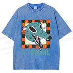 Unisex Wolf Feeling Freaking Feral Printed Washed Tee