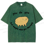 Unisex You Do You Pig Printed Washed Tee