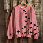 Japanese Vintage Wave Koi Printed Sweatshirt