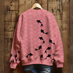 Japanese Vintage Wave Koi Printed Sweatshirt