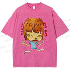 Unisex You've Got Me Yoshitomo Nara Printed Washed Tee