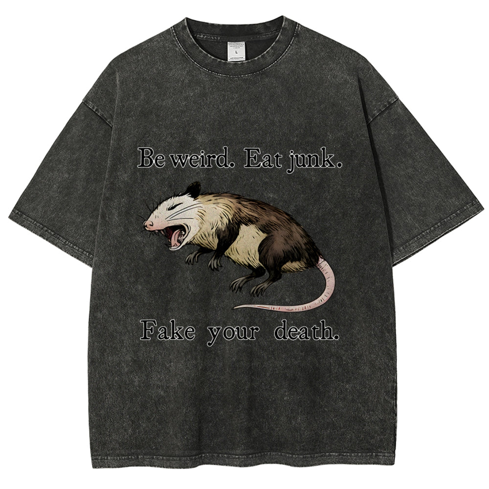 Possum Playing Dead Washed T-Shirt
