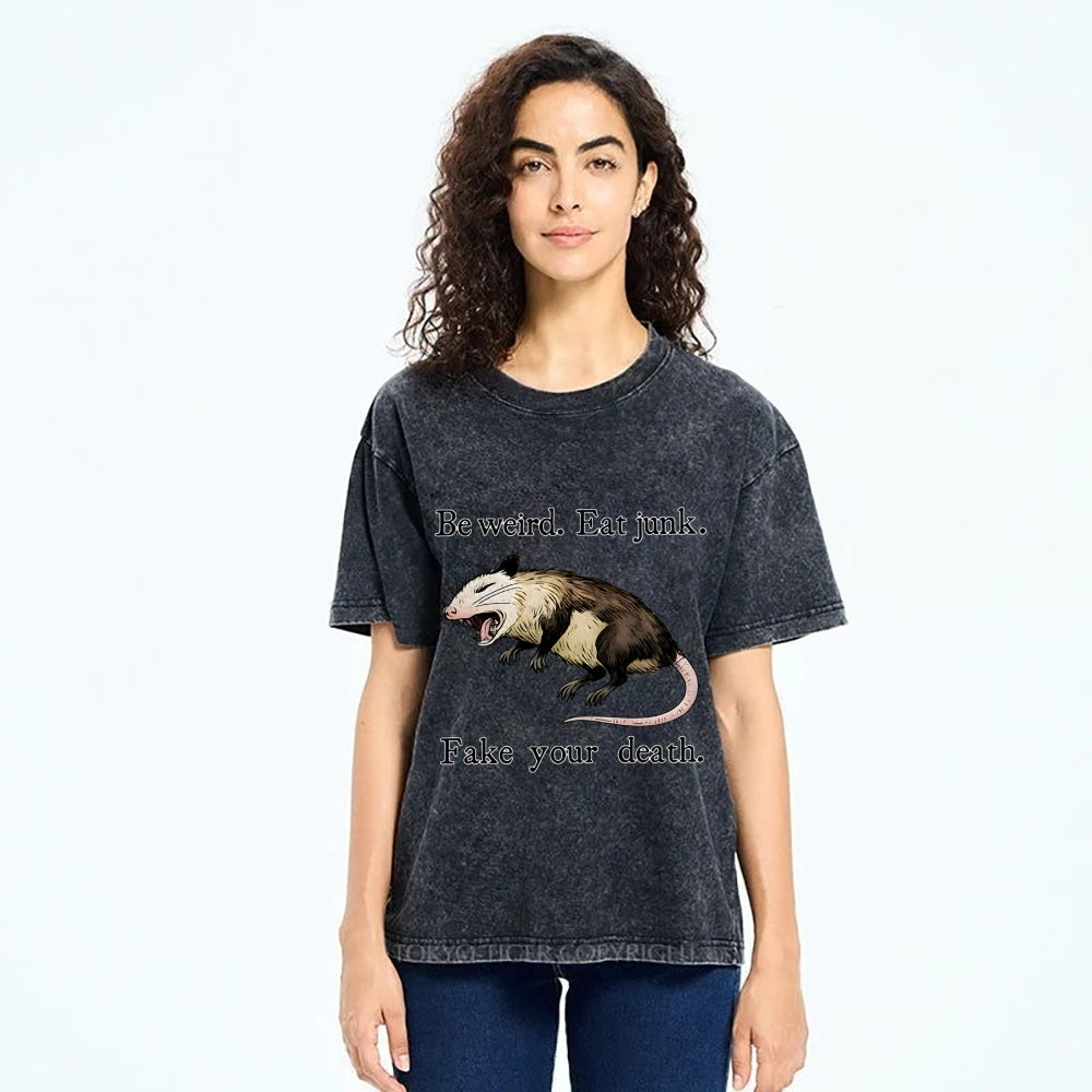 Possum Playing Dead Washed T-Shirt