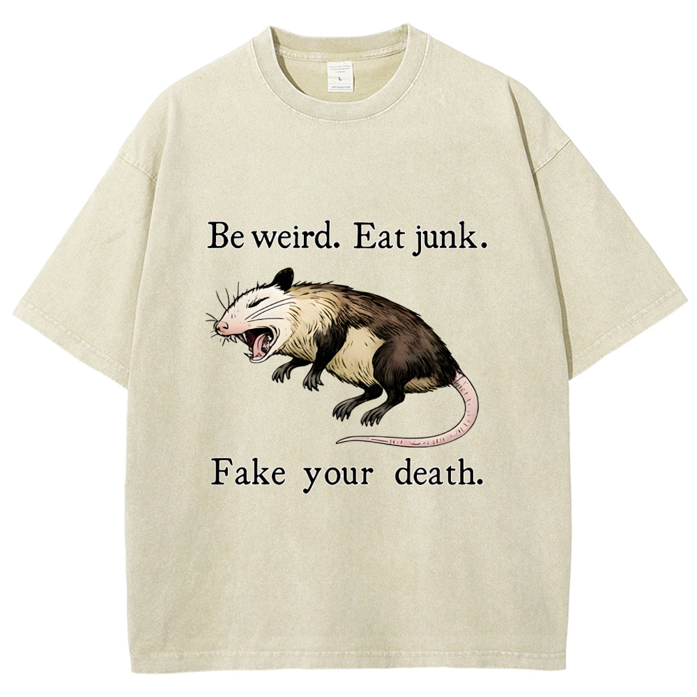 Possum Playing Dead Washed T-Shirt