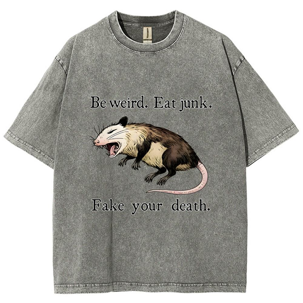 Possum Playing Dead Washed T-Shirt