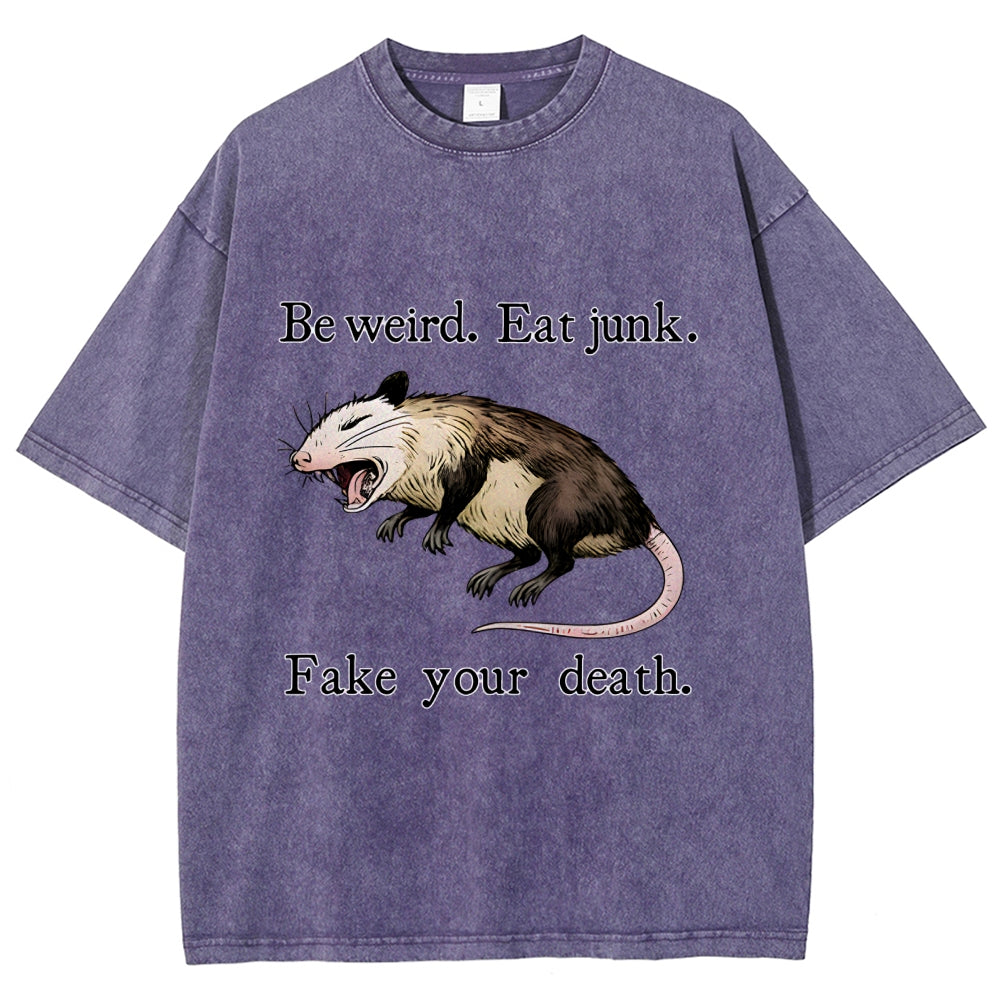 Possum Playing Dead Washed T-Shirt