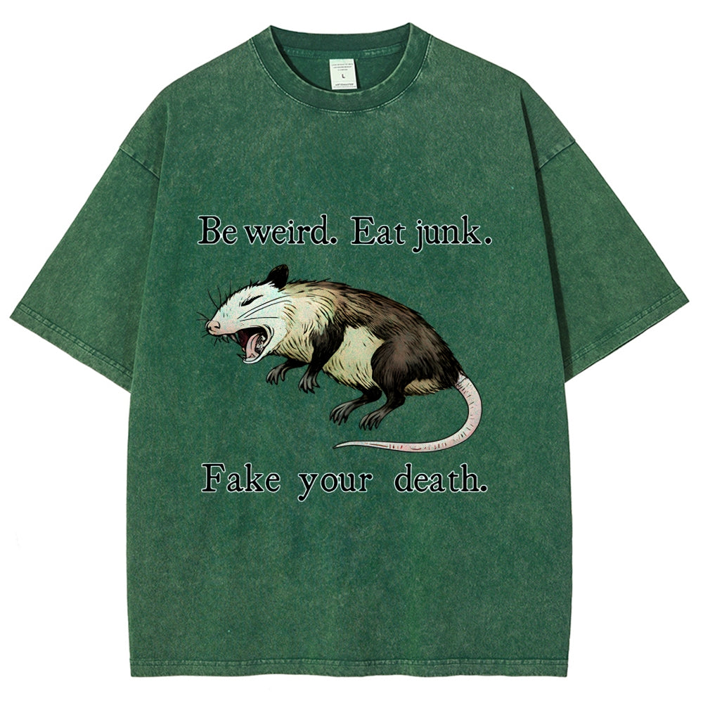 Possum Playing Dead Washed T-Shirt