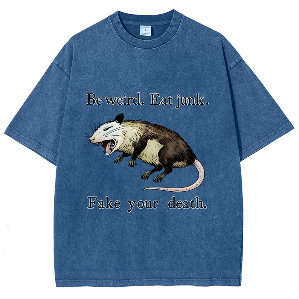 Possum Playing Dead Washed T-Shirt