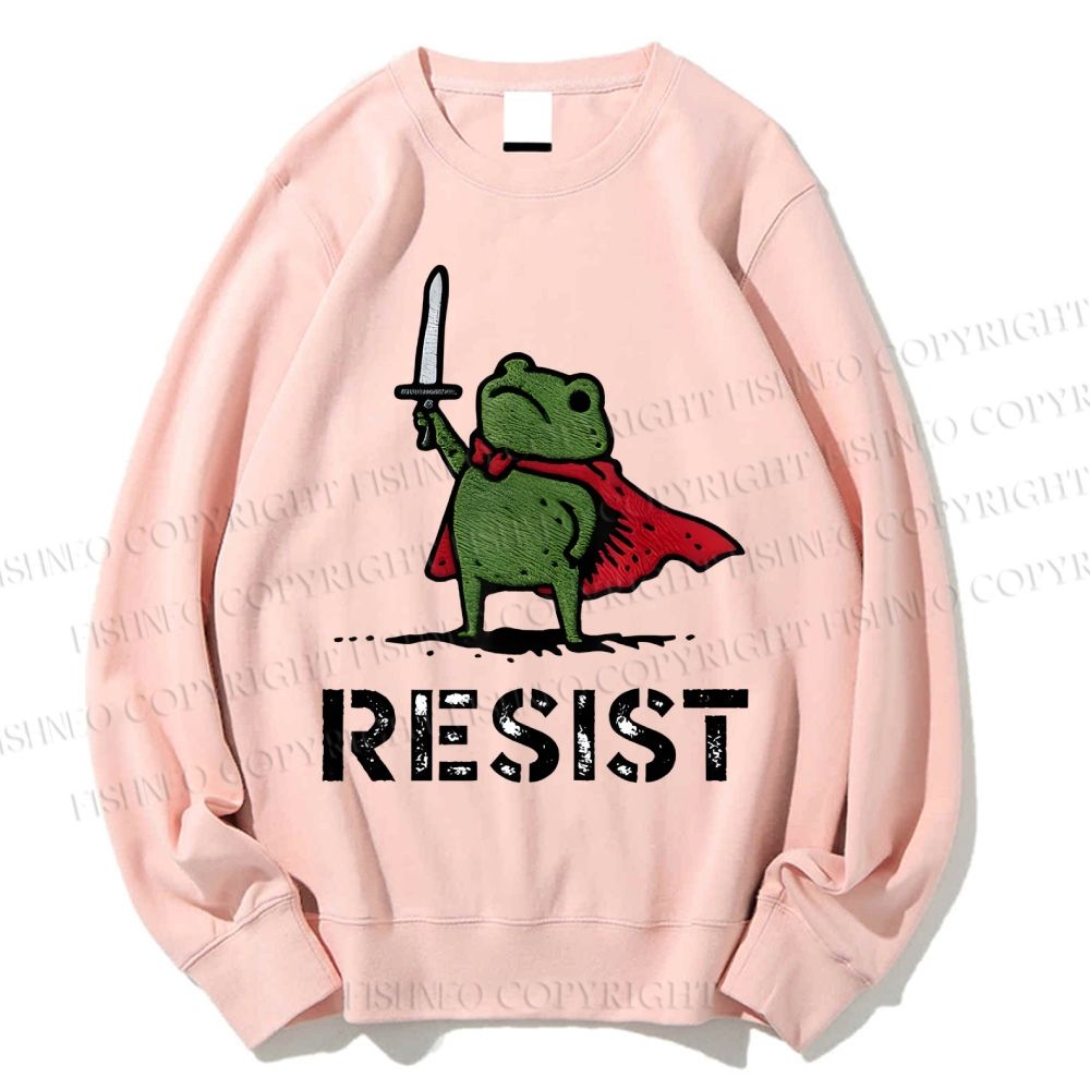 Unisex Resist Frog Printed Sweatshirt