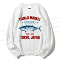 Unisex Tsukiji Fish Market Printed Sweatshirt