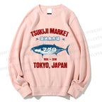 Unisex Tsukiji Fish Market Printed Sweatshirt