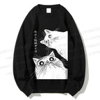 Unisex The Cat is Watching Today Printed Sweatshirt