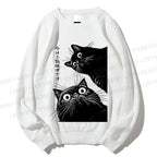 Unisex The Cat is Watching Today Printed Sweatshirt
