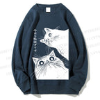 Unisex The Cat is Watching Today Printed Sweatshirt