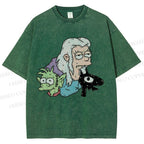 Unisex Luci Printed Washed Tee