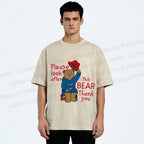 Unisex Please Look After This Paddington Bear Printed Washed Tee
